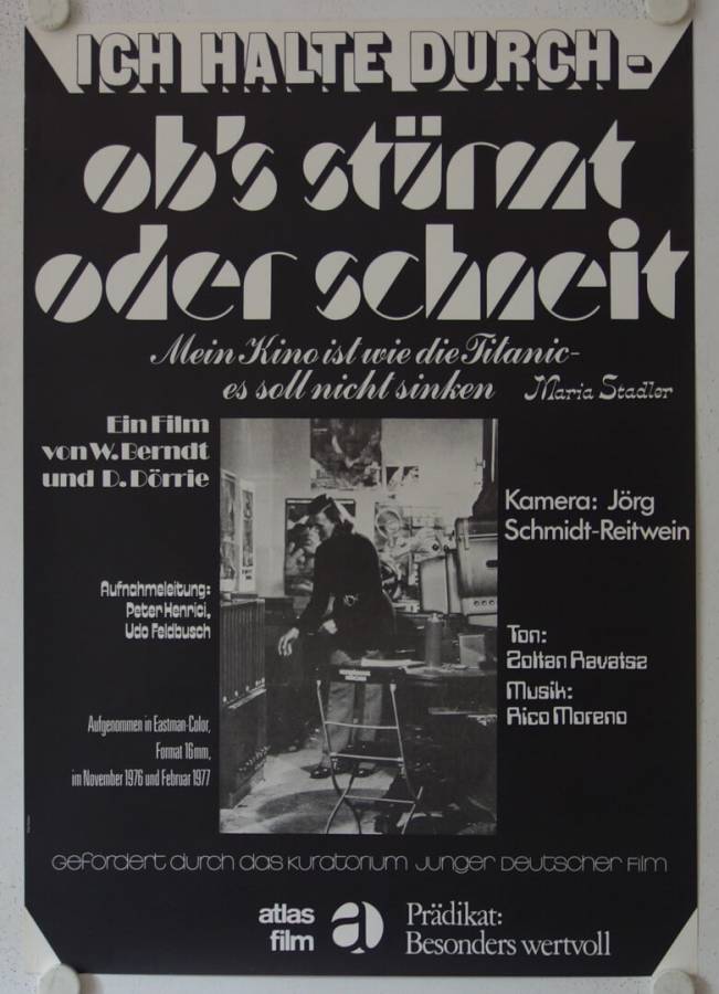 Obs stuermt oder schneit original release german movie poster